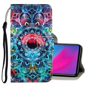 For Vivo Y91C  3D Colored Drawing Horizontal Flip PU Leather Case with Holder & Card Slots & Wallet(Mandala)
