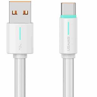 USAMS SJ732 1m 3A USB to Type-C Bicolor Design Fast Charging Cable(White)