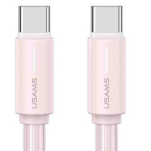 USAMS SJ734 1m 60W Type-C to Type-C Bicolor Design Fast Charging Cable(Pink)