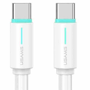 USAMS SJ734 1m 60W Type-C to Type-C Bicolor Design Fast Charging Cable(White)