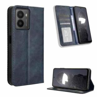 For HMD Fusion 5G Magnetic Buckle Retro Texture Leather Phone Case(Blue)