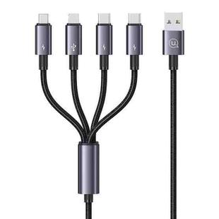 USAMS SJ739 1.2m 4 in 1 Type-C Fast Charging Cable(Titanium Gray)