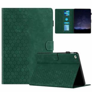 For iPad mini 5 / 4 / 3 / 2 / 1 Honeycomb Embossed Leather Smart Tablet Case(Green)