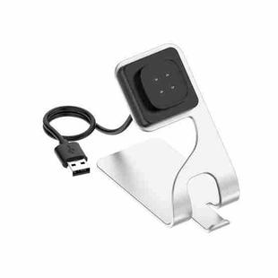 For Google Pixel Watch 3 41 / 45mm Rotatable Smart Watch Fast Charger Metal Dock Charger Holder(Silver)