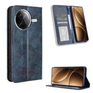 For Redmi K80 / K80 Pro Magnetic Buckle Retro Texture Leather Phone Case(Blue)