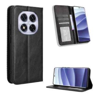 For Redmi Note 14 Pro+ 5G Magnetic Buckle Retro Texture Leather Phone Case(Black)