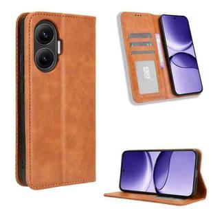 For Redmi Turbo 4 Pro 5G Magnetic Buckle Retro Texture Leather Phone Case(Brown)