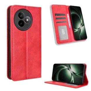 For Redmi K80 Ultra Magnetic Buckle Retro Texture Leather Phone Case(Red)