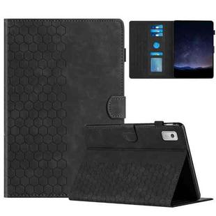 For Lenovo Tab P11 Gen 2 Honeycomb Embossed Leather Smart Tablet Case(Black)