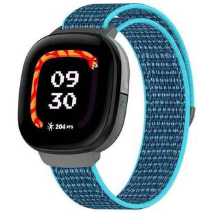 For Fitbit Ace LTE Nylon Loop Watch Band(Dark Blue)