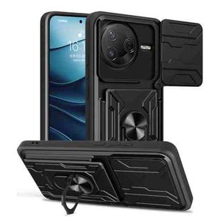 For Xiaomi Poco F7 Pro Sliding Camshield TPU+PC Phone Case with Card Slot(Black)