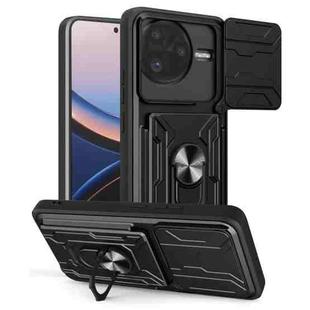 For Xiaomi Poco F7 Ultra Sliding Camshield TPU+PC Phone Case with Card Slot(Black)
