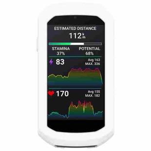 For Garmin Edge 1050 Half Pack Stopwatch Silicone Protective Case(White)