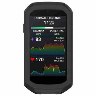 For Garmin Edge 1050 Half Pack Stopwatch Silicone Protective Case(Black)