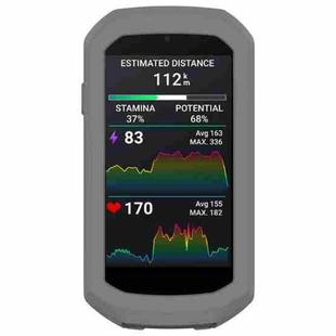 For Garmin Edge 1050 Half Pack Stopwatch Silicone Protective Case(Dark Grey)