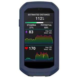 For Garmin Edge 1050 Half Pack Stopwatch Silicone Protective Case(Midnight Blue)