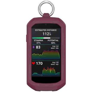 For Garmin Edge 1050 Full Coverage Stopwatch Silicone Protective Case(Wine Red)