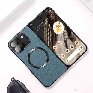 For Google Pixel 9 Pro Fold CD Magsafe Magnetic Cloth Texture Phone Case(Dark Green)