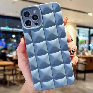 For iPhone 15 Pro Max 3D Grid TPU Phone Case(Baby Blue)