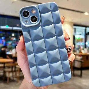 For iPhone 15 Plus 3D Grid TPU Phone Case(Baby Blue)