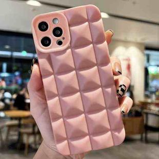 For iPhone 14 Pro 3D Grid TPU Phone Case(Pink)