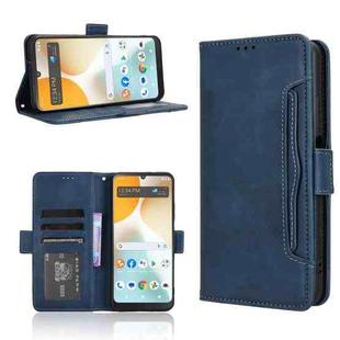 For BLU View 5 Pro Skin Feel Calf Texture Card Slots Leather Phone Case(Blue)