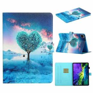 For iPad Pro 11 2024 Colored Drawing Pattern Flip Leather Smart Tablet Case(Tree)