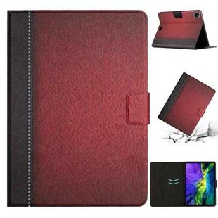 For iPad Pro 11 2024 Stitching Solid Color Flip Leather Smart Tablet Case(Red)