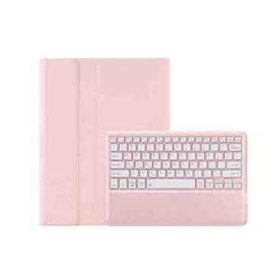 For Xiaomi Redmi Pad Pro 12.1 A0N11 Detachable Bluetooth Keyboard TPU Lambskin Leather Tablet Case(Pink White)