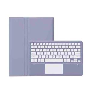 For Xiaomi Redmi Pad Pro 12.1 A0N11-A Detachable Bluetooth Keyboard TPU Lambskin Leather Tablet Case with Touchpad(Lavender White)