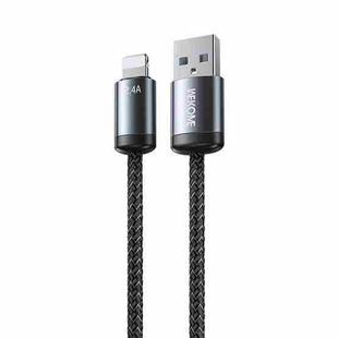 WK WDC-32i Raython Gen2 1m 2.4A USB to 8 Pin Fast Charging Data Cable(Black)