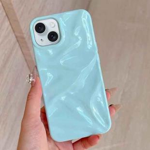 For iPhone 15 Plus Water Ripple Electroplating Paint TPU Phone Case(Sky Blue)