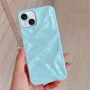 For iPhone 15 Water Ripple Electroplating Paint TPU Phone Case(Sky Blue)