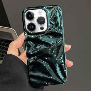 For iPhone 14 Pro Water Ripple Electroplating Paint TPU Phone Case(Bright Green)