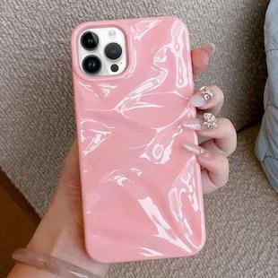 For iPhone 14 Pro Water Ripple Electroplating Paint TPU Phone Case(Pink)