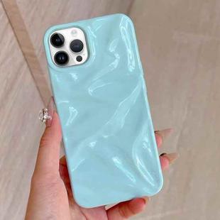 For iPhone 14 Pro Water Ripple Electroplating Paint TPU Phone Case(Sky Blue)