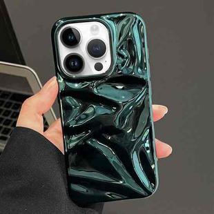 For iPhone 13 Pro Max Water Ripple Electroplating Paint TPU Phone Case(Bright Green)