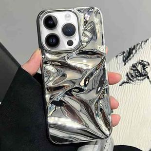 For iPhone 13 Pro Water Ripple Electroplating Paint TPU Phone Case(Bright Silver)