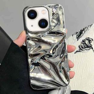 For iPhone 13 Water Ripple Electroplating Paint TPU Phone Case(Bright Silver)