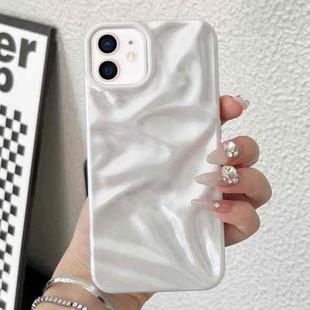 For iPhone 12 Water Ripple Electroplating Paint TPU Phone Case(White)