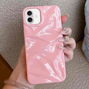 For iPhone 16 Plus Water Ripple Electroplating Paint TPU Phone Case(Pink)