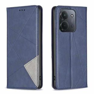 For Redmi 15C 4G 173.1mm / 15C 5G 173.1mm Rhombus Texture Magnetic Leather Phone Case(Blue)