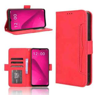 For T-Mobile Revvl 7 5G Skin Feel Calf Texture Card Slots Leather Phone Case(Red)