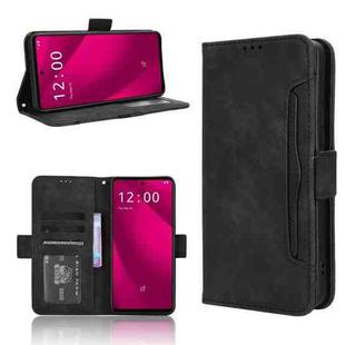 For T-Mobile Revvl 7 Pro 5G Skin Feel Calf Texture Card Slots Leather Phone Case(Black)