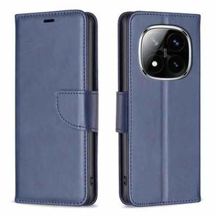 For Redmi Note 14 Pro 5G / Note 14 Pro+ 5G Lambskin Texture Pure Color Flip Leather Phone Case(Blue)