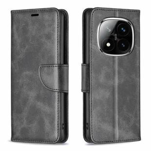 For Redmi Note 14 Pro 5G / Note 14 Pro+ 5G Lambskin Texture Pure Color Flip Leather Phone Case(Black)