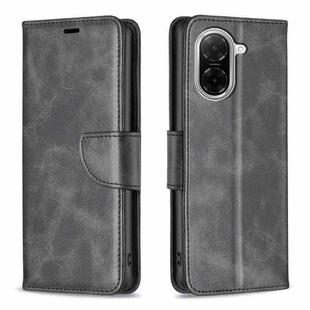 For Redmi A5 4G 171.7mm Lambskin Texture Pure Color Flip Leather Phone Case(Black)