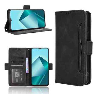 For Wiko T20 Skin Feel Calf Texture Card Slots Leather Phone Case(Black)