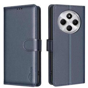 For Redmi 14C 4G Litchi Texture RFID Anti-theft Leather Phone Case(Blue)