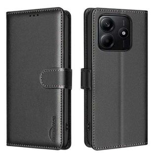 For Redmi Note 14 5G Litchi Texture RFID Anti-theft Leather Phone Case(Black)